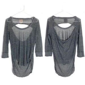 Grey Chaser Top With Cutout Back